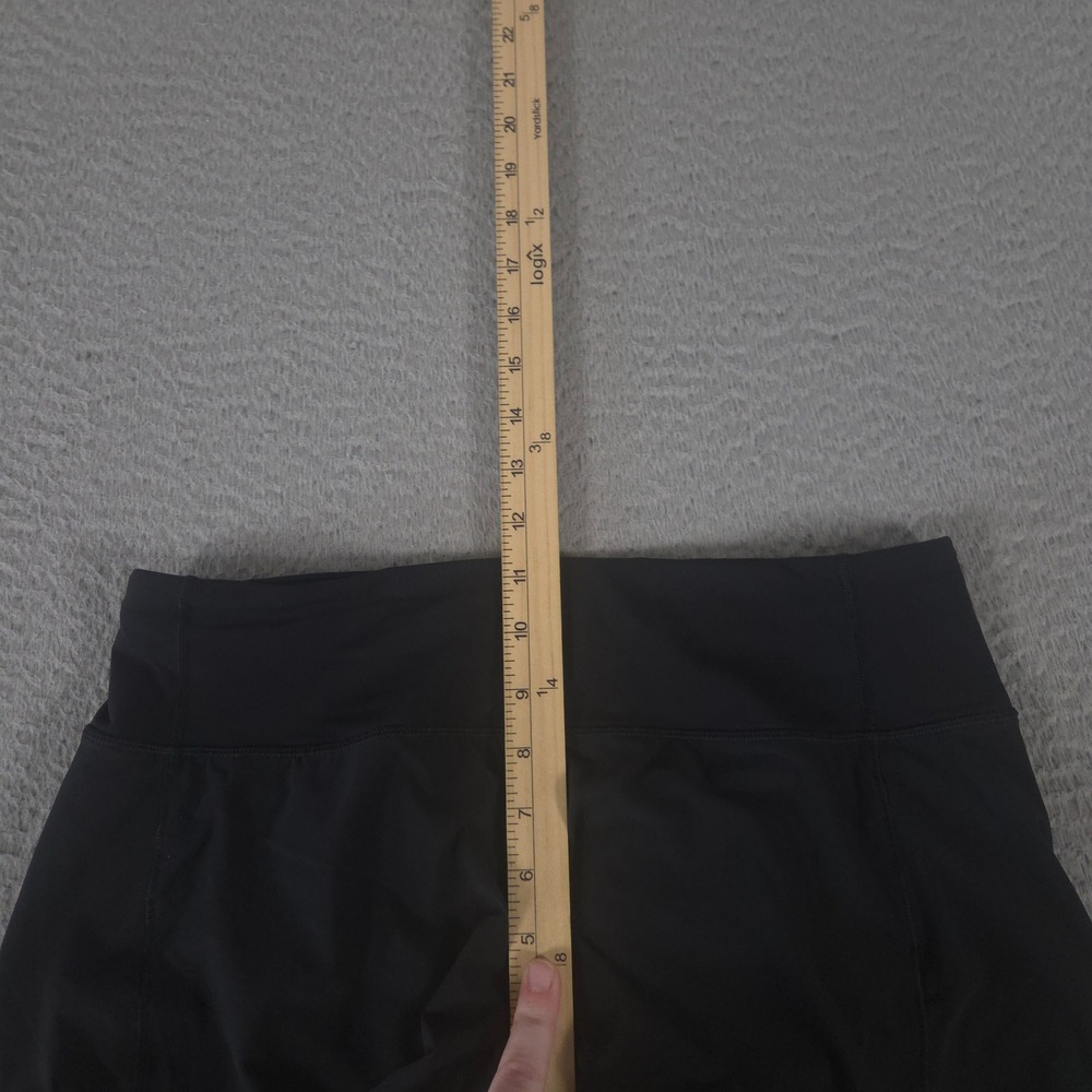 Lululemon Shorts Womens 6 Black Hotty Hot High-Rise Lined 4" Running Gym Workout - Picture 4 of 11